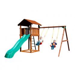 Детский городок JUNGLE GYM COTTAGE+SWING MODULE XTRA